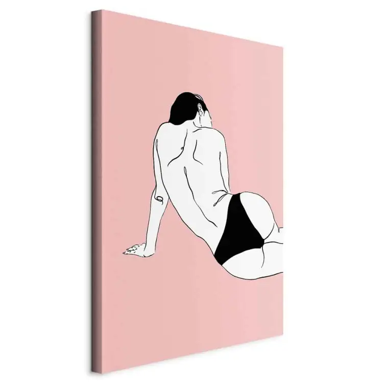 Female Body Vertical - inverted figure on pink background