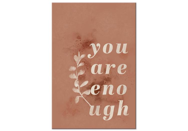 Canvas Print You Are Enough (1-piece) Vertical - motivational English text