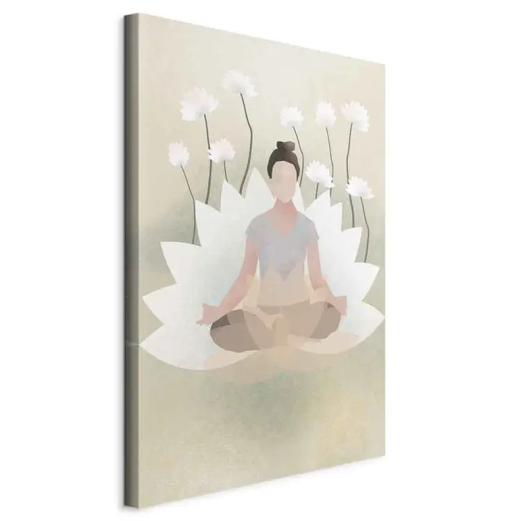 Love Yoga Vertical - floral composition in Zen style
