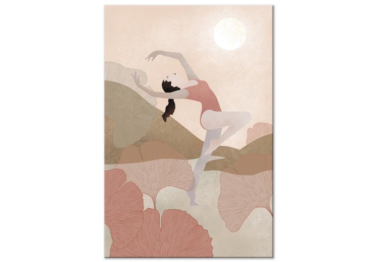 Canvas Print Dance of Joy (1-piece) Vertical - woman figure in self-love spirit
