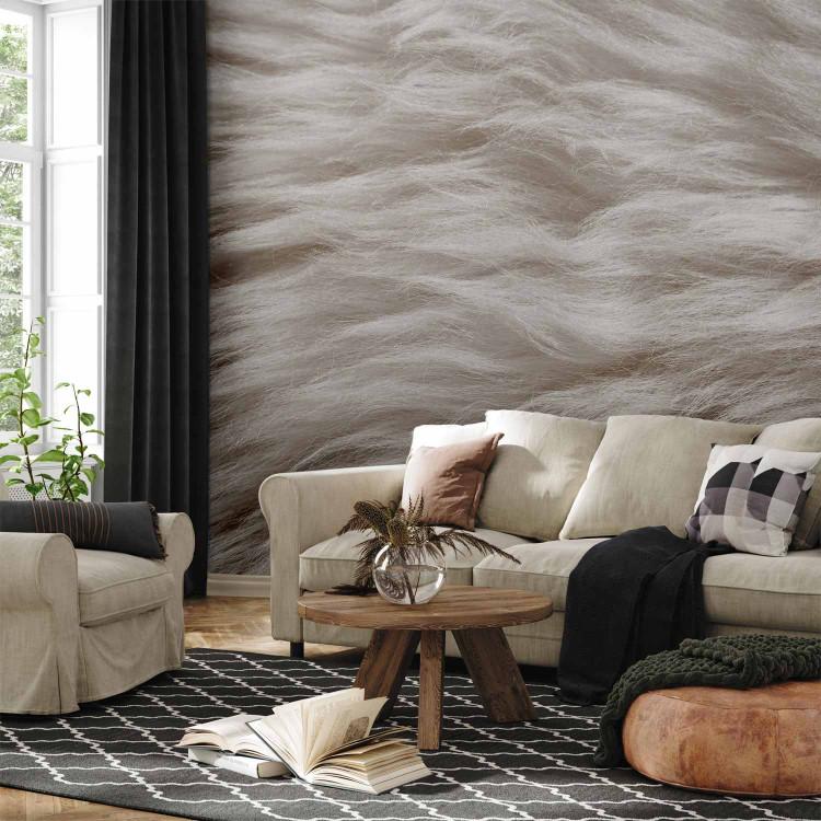 Wall Mural Softness of gray - texture maintained in toned colors