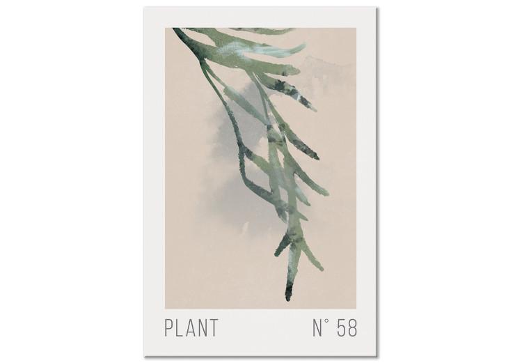 Canvas Print Plant Number 58 (1-piece) Vertical - landscape with plant motif