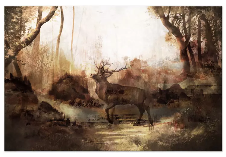 King of the Forest (1-piece) Wide - deer against a forest landscape
