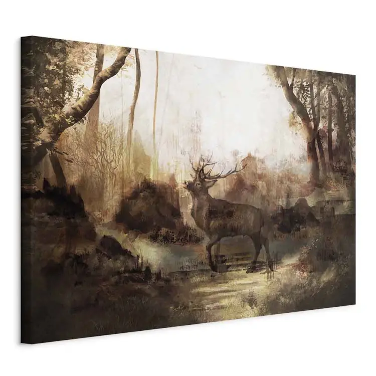 King of the Forest Wide - deer against a forest landscape