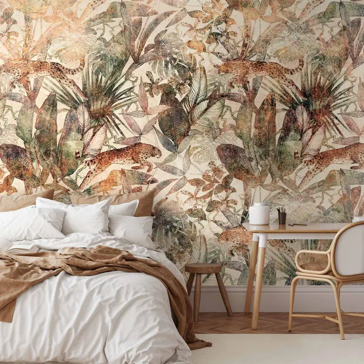 Wild nature - exotic composition with plant motif and leaves