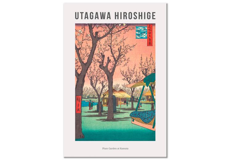Canvas Print Utagawa Hiroshige (1-piece) Vertical - landscape with trees and houses