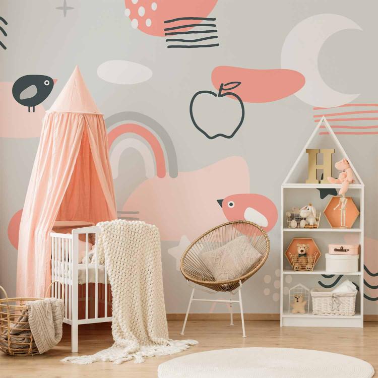 Wall Mural Children's minimalism - abstract composition with patterns for children