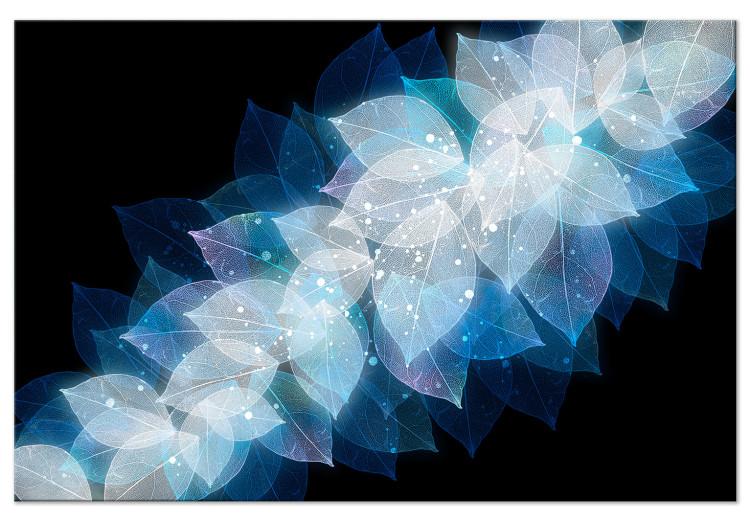 Canvas Print Nature Abstraction (1-piece) Wide - second variant - glowing leaves