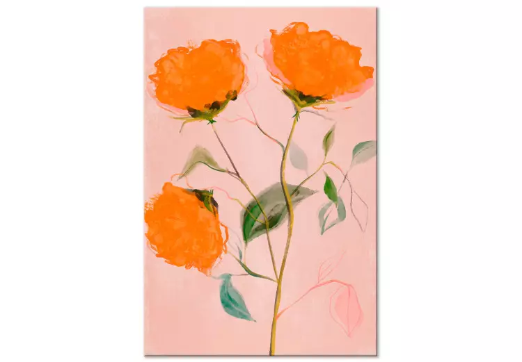 Orange Flowers (1-piece) Vertical - three roses in bloom