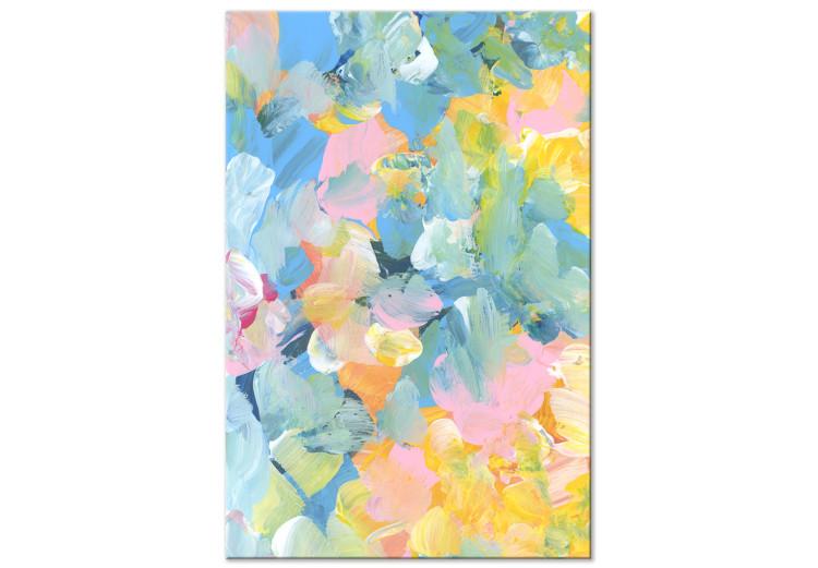 Canvas Print Painted Meadow (1-piece) Vertical - abstraction in cheerful colors
