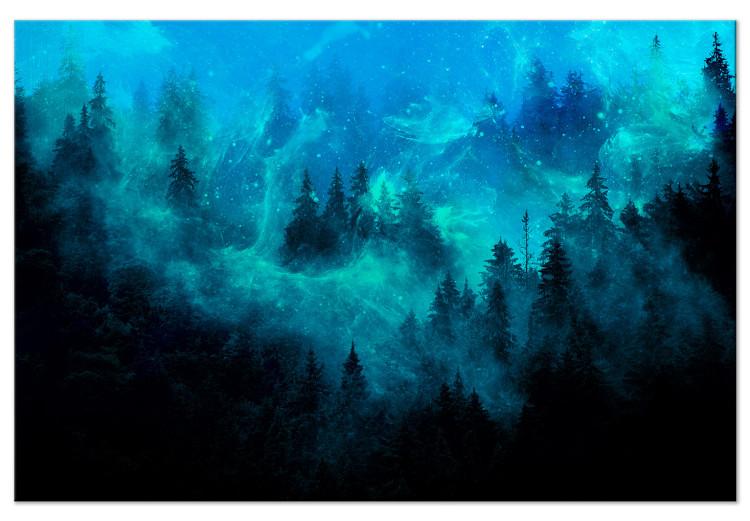 Canvas Print Magical Mist (1-piece) - second variant - forest landscape at night