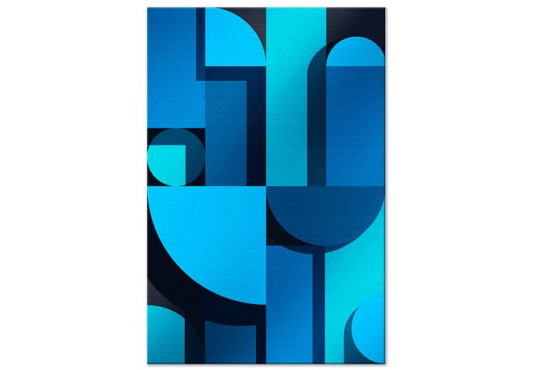 Canvas Print Art Geometry (1-piece) Vertical - blue art deco abstraction