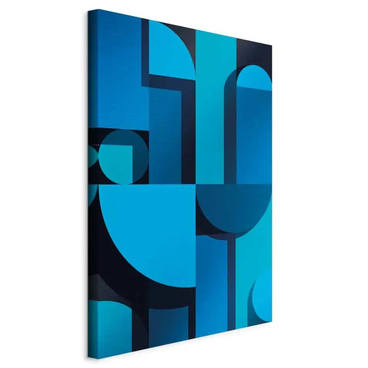 Art Geometry Vertical - blue art deco abstraction