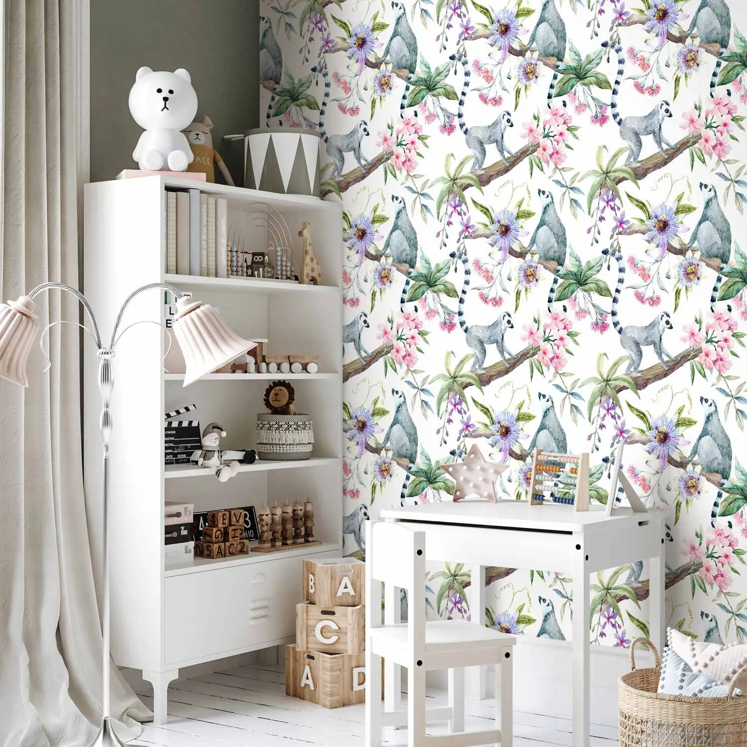 lemur wallpaper b&q
