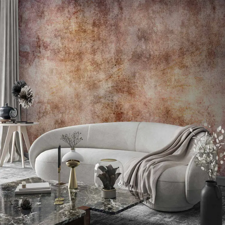 Pink flashes - concrete texture abstraction with golden glow