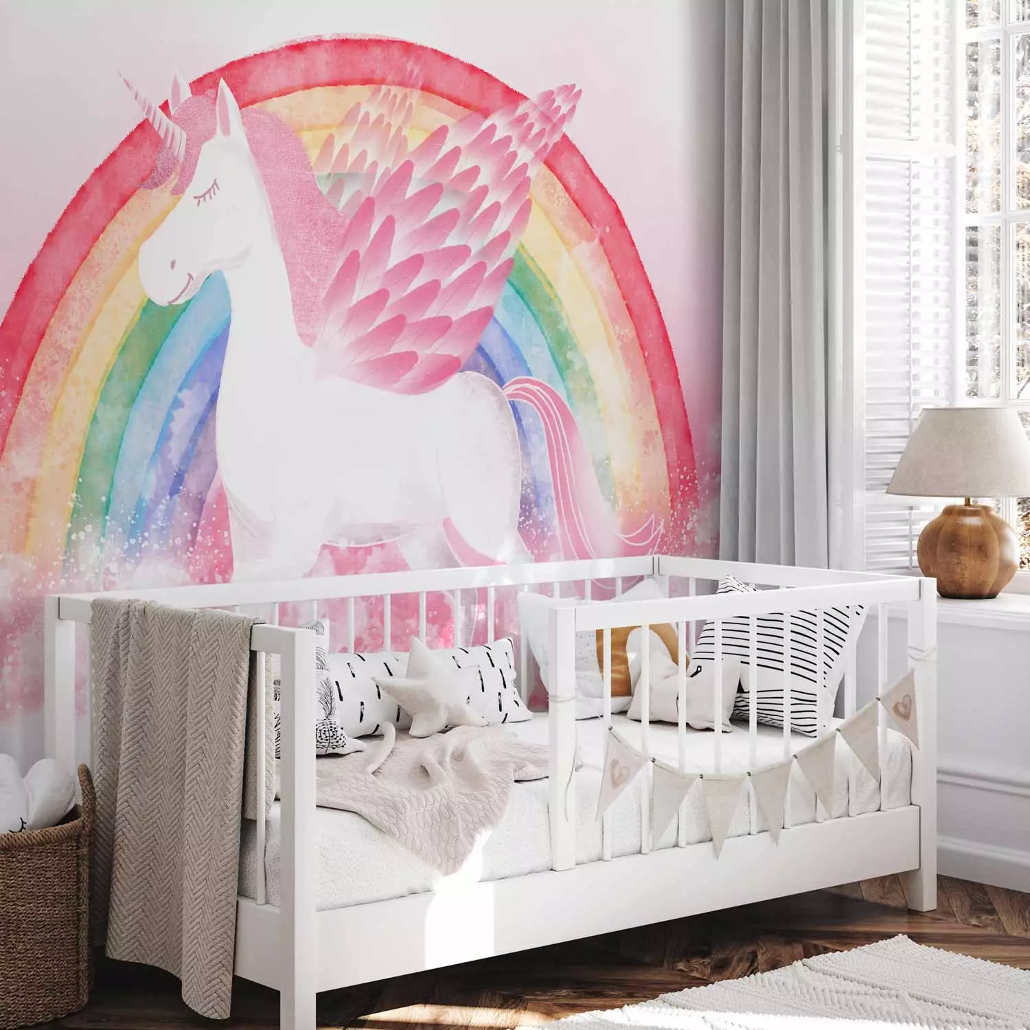 Wall Mural Pink Unicorn Power bimago