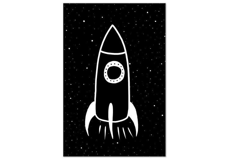 Canvas Print Rocket Soaring into Space (1-piece) Vertical - composition for children