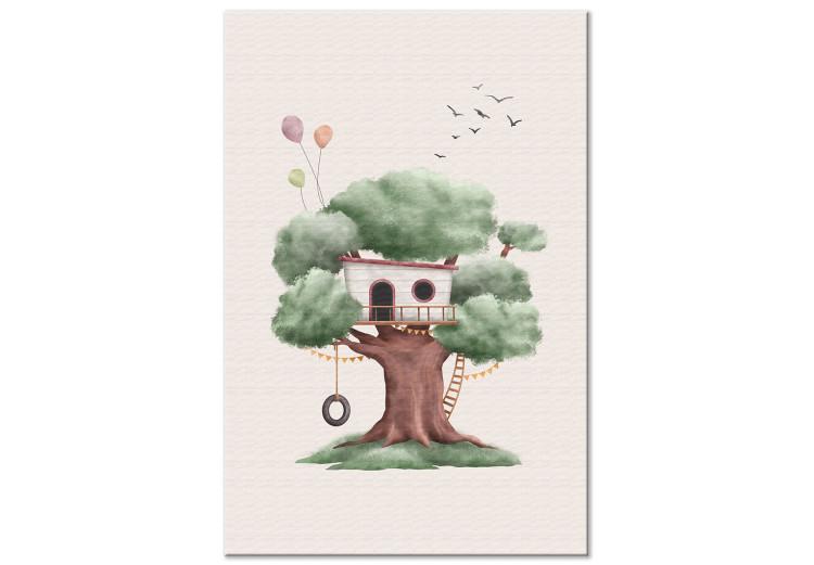 Canvas Print Treehouse (1-piece) Vertical - colorful composition for children