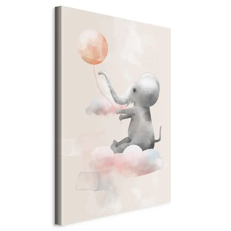 Joyful Elephant and Clouds Vertical - composition for children