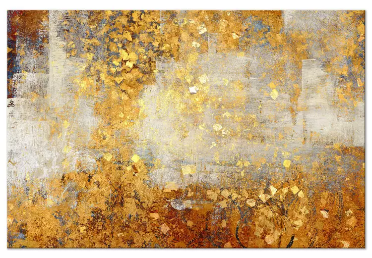 Golden Wildness (1-piece) Wide - abstraction in warm tones