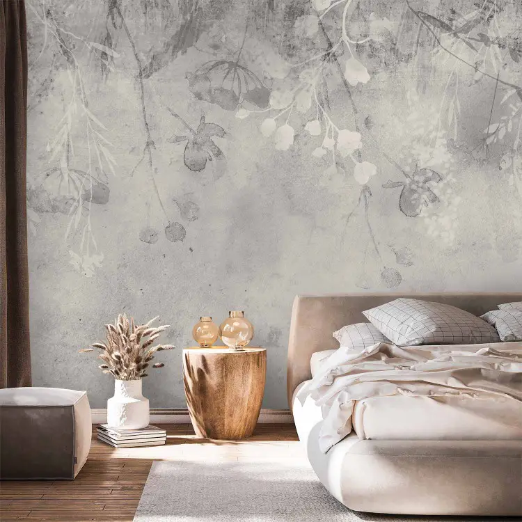 Subtle plants - landscape with a composition of flowers in shades of grey