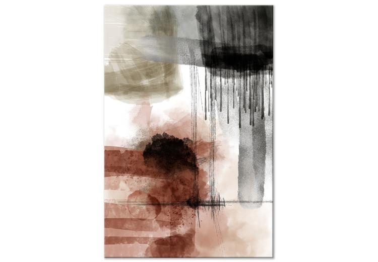 Canvas Print Contemplation (1-piece) Vertical - abstraction in delicate watercolors