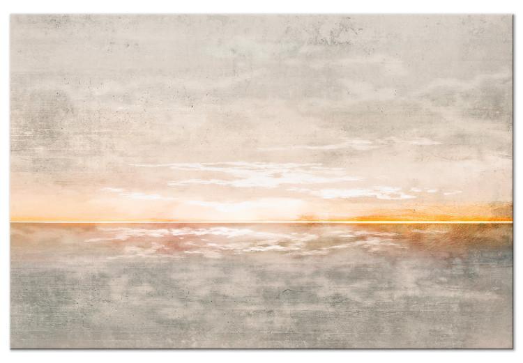 Canvas Print Sunset (1-piece) - seascape amid warm rays
