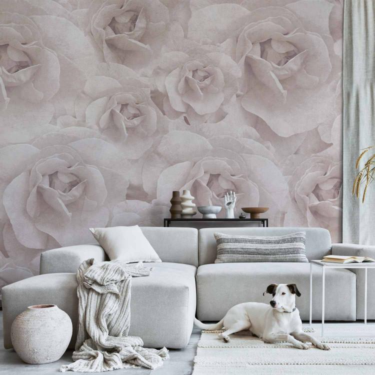 Wall Mural Beauty of nature - composition of flowers in shades of soft pink