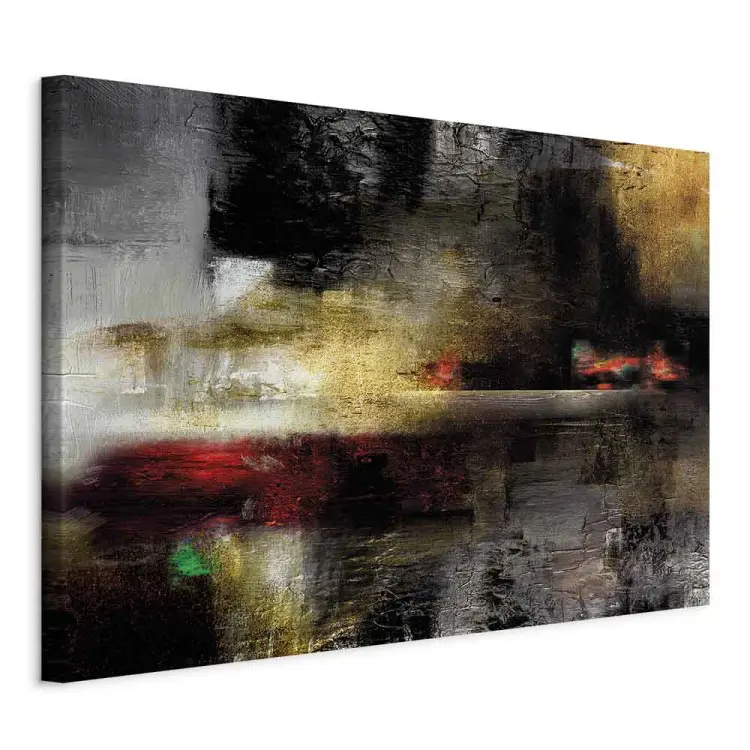 Abstract Landscape - Golden Horizon with a Touch of Purple