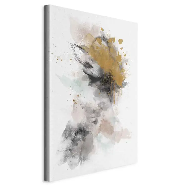 Golden Sigh - Abstract Portrait of a Woman's Face