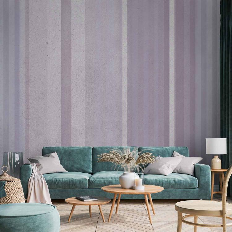 Wall Mural Vertical geometric symmetrical stripes - shades of purple and blue
