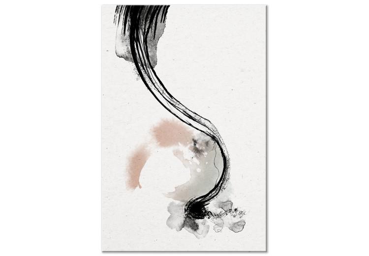 Canvas Print Brushstroke (1-piece) - light background and abstraction in swirling shapes