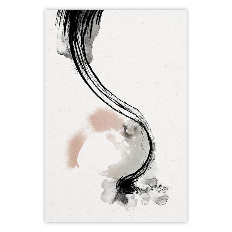 Poster Brush Marks - Delicate Shapes and Stains Created With Ink