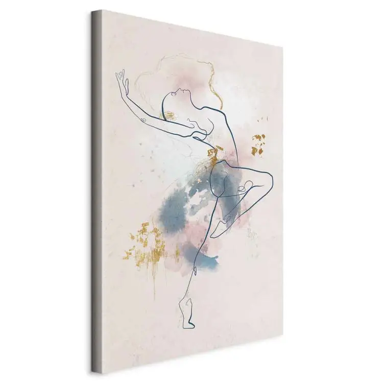 Beautiful Ballerina - watercolor line art of a dancing woman