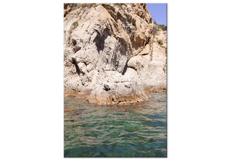 Canvas Print Spanish Rocks (1-piece) - seascape at the foot of a steep cliff