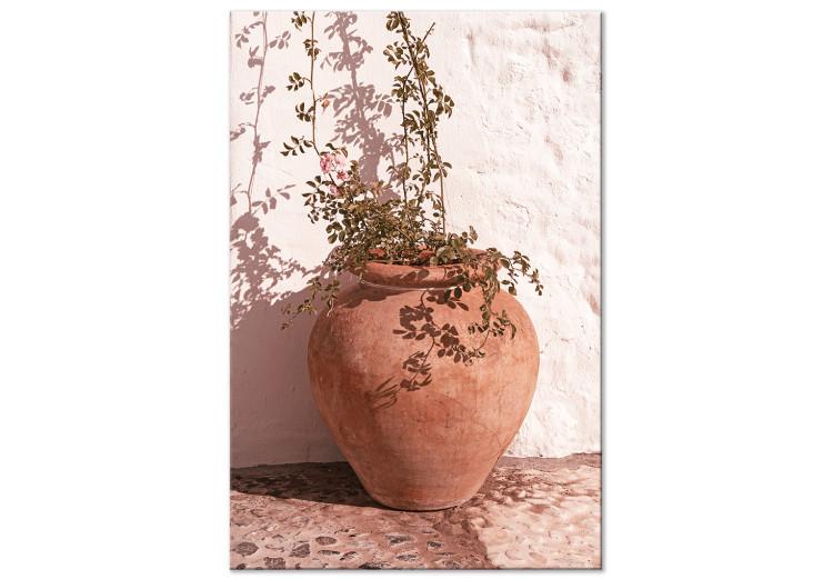 Canvas Print Plant in a Pot (1-piece) - landscape in flowers in a clay pot