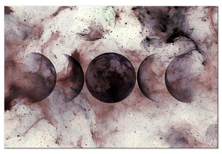 Canvas Print Collision of Worlds (1-piece) - abstraction with planets in space