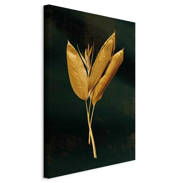 Bouquet of Leaves - landscape with golden foliage on a black background