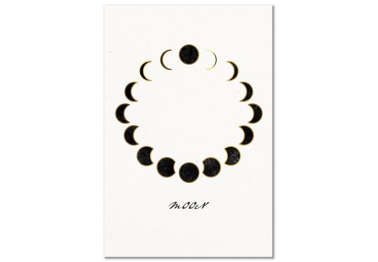 Canvas Print Moon Phases - Graphic Representation of the Celestial Body’s Journey