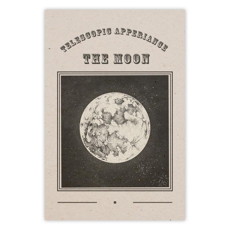 Poster Moon View - Illustration Stylized as an Old Engraving From the Album