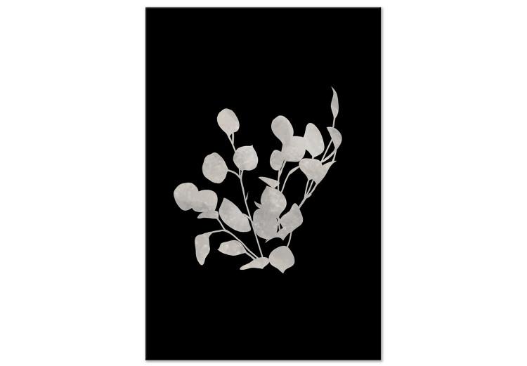 Canvas Print Eucalyptus Twigs - Minimalist Plants on a Dark Background