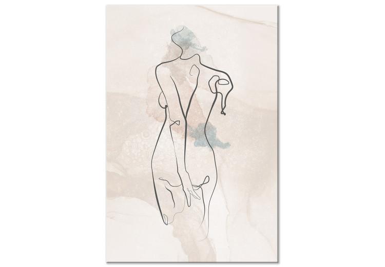 Canvas Print Standing in the Sun - Linear Abstract Act of a Female Figure