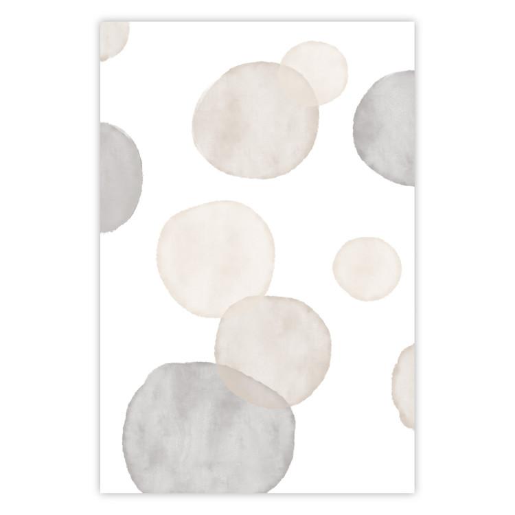 Poster Watercolor Stains - Abstract Painted Composition on a Light Background