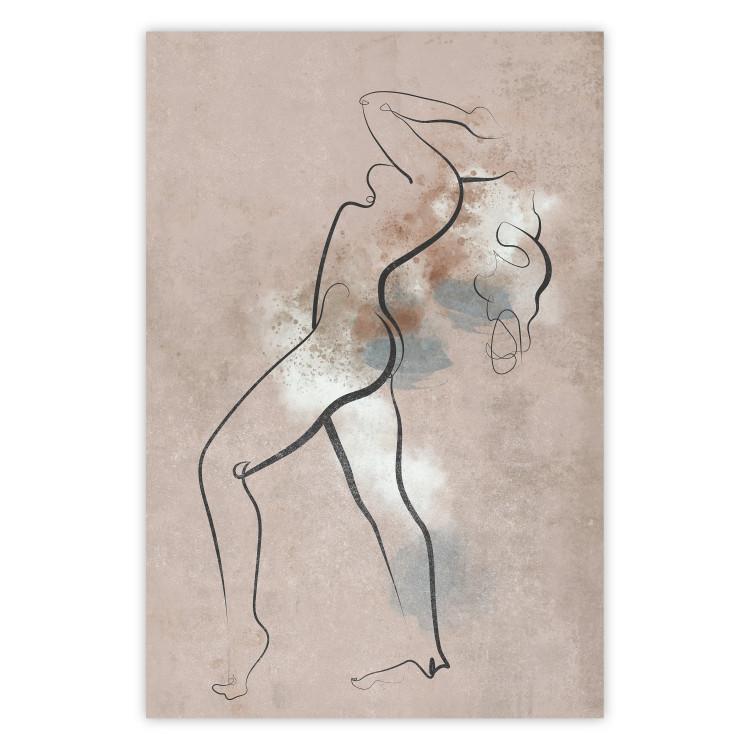 Poster Dancing Woman - Linear Shot of a Female Body in Motion