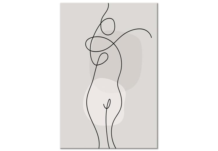Canvas Print Figure of a Woman - Abstract and Linear Figure in a Modern Style