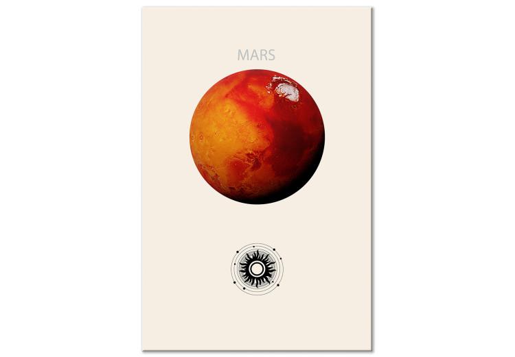 Canvas Print Red Planet - Mars and Abstract Composition With the Solar System