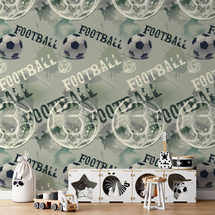 Wallpaper For a Sports Lover - Graphics and Inscriptions with a Football - Green