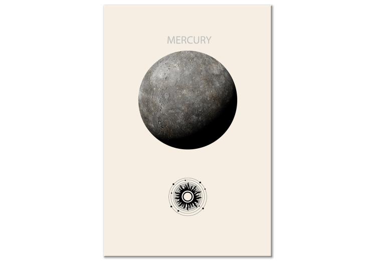 Canvas Print Mercury - The Smallest of the Planets of the Solar System in Graphic Terms