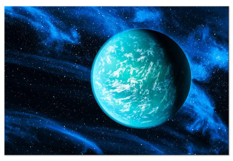 Canvas Print Blue Planet - Dark Space Graphics