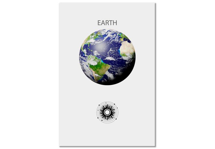Canvas Print Green Planet II - Earth, Abstract Composition with the Solar System
